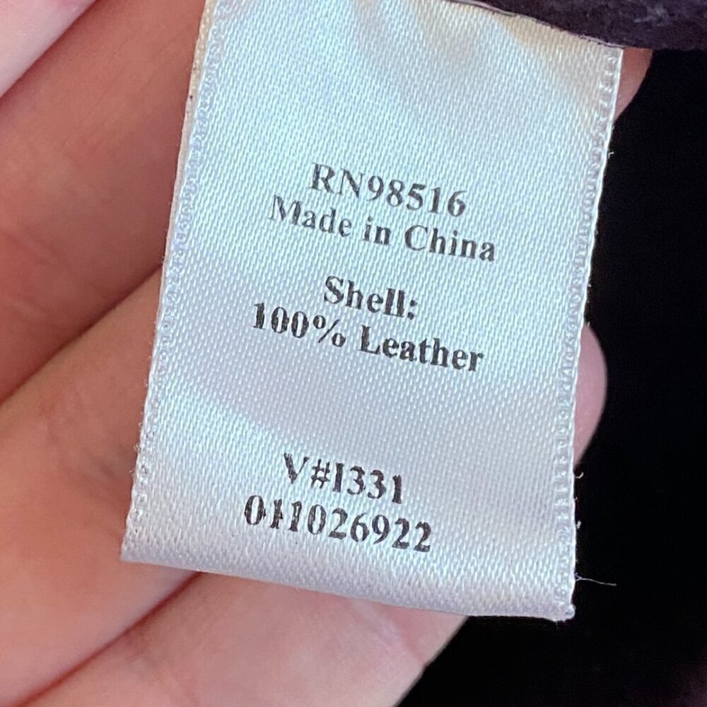 Coldwater Creek Eggplant Purple Genuine Suede Leather Jacket Medium - Picture 5 of 7